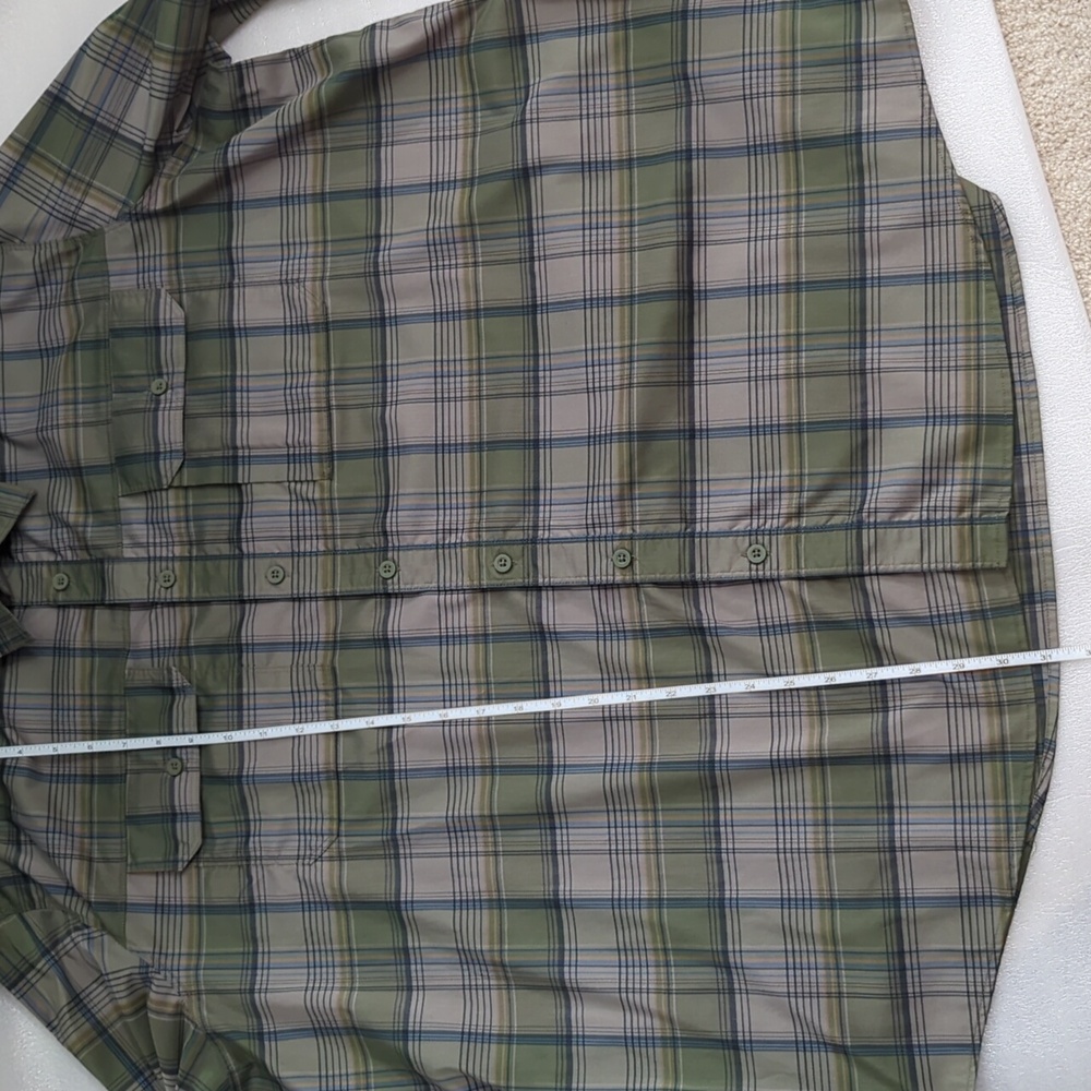 Men's SwissTech Army Green Multi-Colored Long Sleeve Dress Shirt Size 3XL - Picture 5 of 5